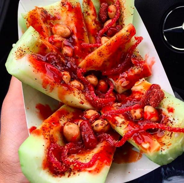 La Helada Micheladas La Helada Oh Chamoy! - 3 Pack - Chamoy Sauce with Fruit Pulp - Sweet & Spicy Mexican Condiment - Squeeze Tube - Chamoy for Fruits and Snacks