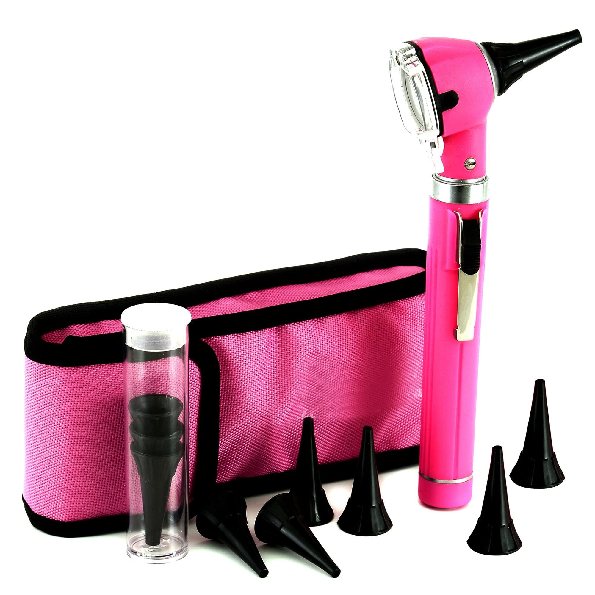 OdontoMed2011 Otoscope - Ear Scope with Light, Ear Infection Detector, Pocket Size (Pink Color)