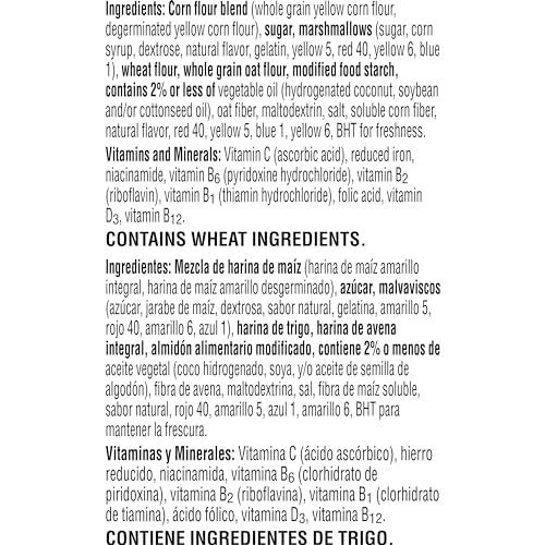 Froot Loops Froot Loops Breakfast Cereal with Marshmallows, Fruit Flavored, Breakfast Snacks, Family Size, Original with Marshmallows, 17.7oz Box