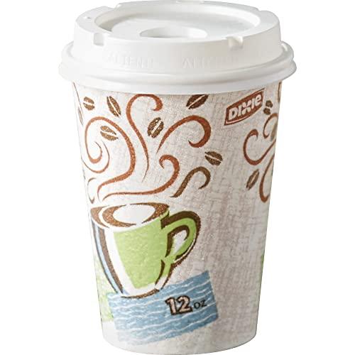 Dixie Dixie PerfecTouch 12 oz. Insulated Paper Hot Coffee Cup by GP PRO (Georgia-Pacific), Coffee Haze, 5342CDSBP, 160 Cups Per Case, Coffee Haze Design