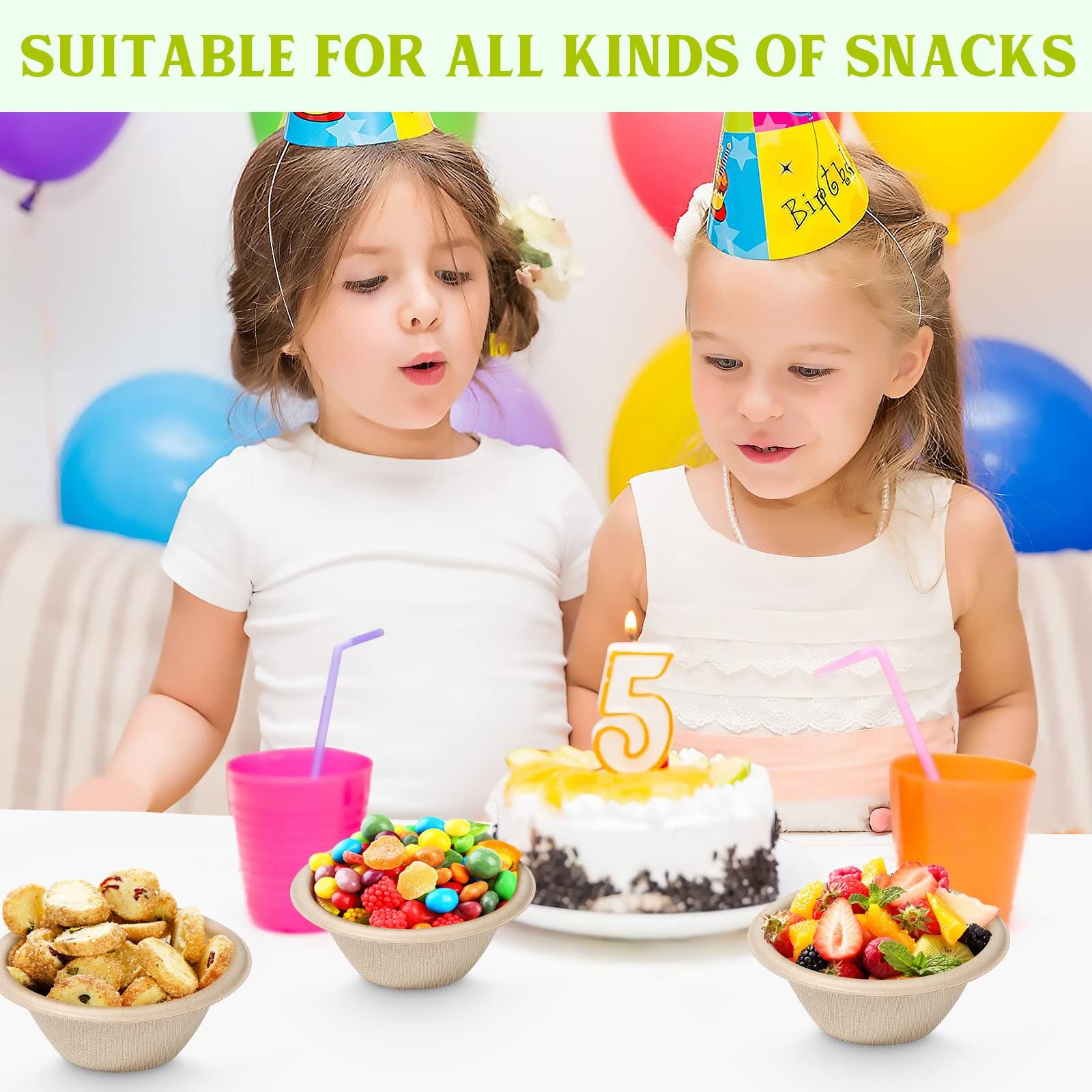 Groecycle Groecycle 8 oz Small Paper Bowls, 50 Pack Chili Bowls Disposable, 100% Compostable Paper Bowls, Biodegradable Bowls Made Of Sugarcane