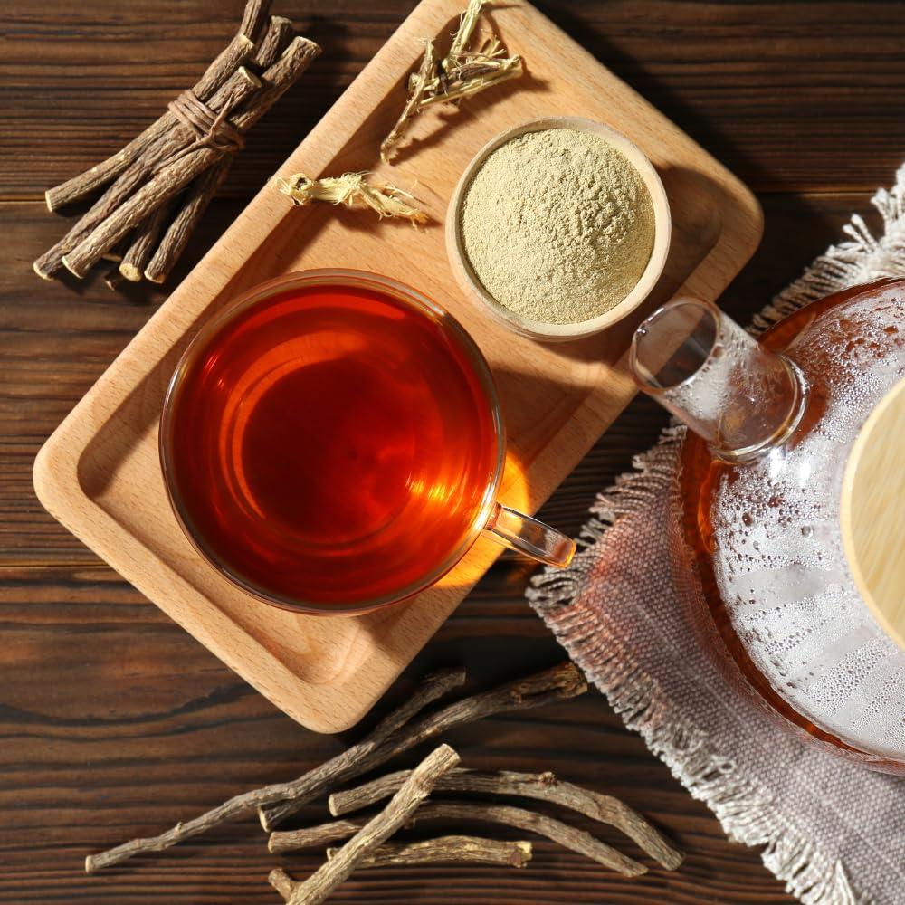 VIDA FARM VIDA FARM 125 Licorice Root Tea Bags, 100% Natural Licorice Tea Bags, Natural Sweet Dried Licorice Herbal Tea Bags, Licorice Root Tea, No Sugar, No Caffeine, Vegan