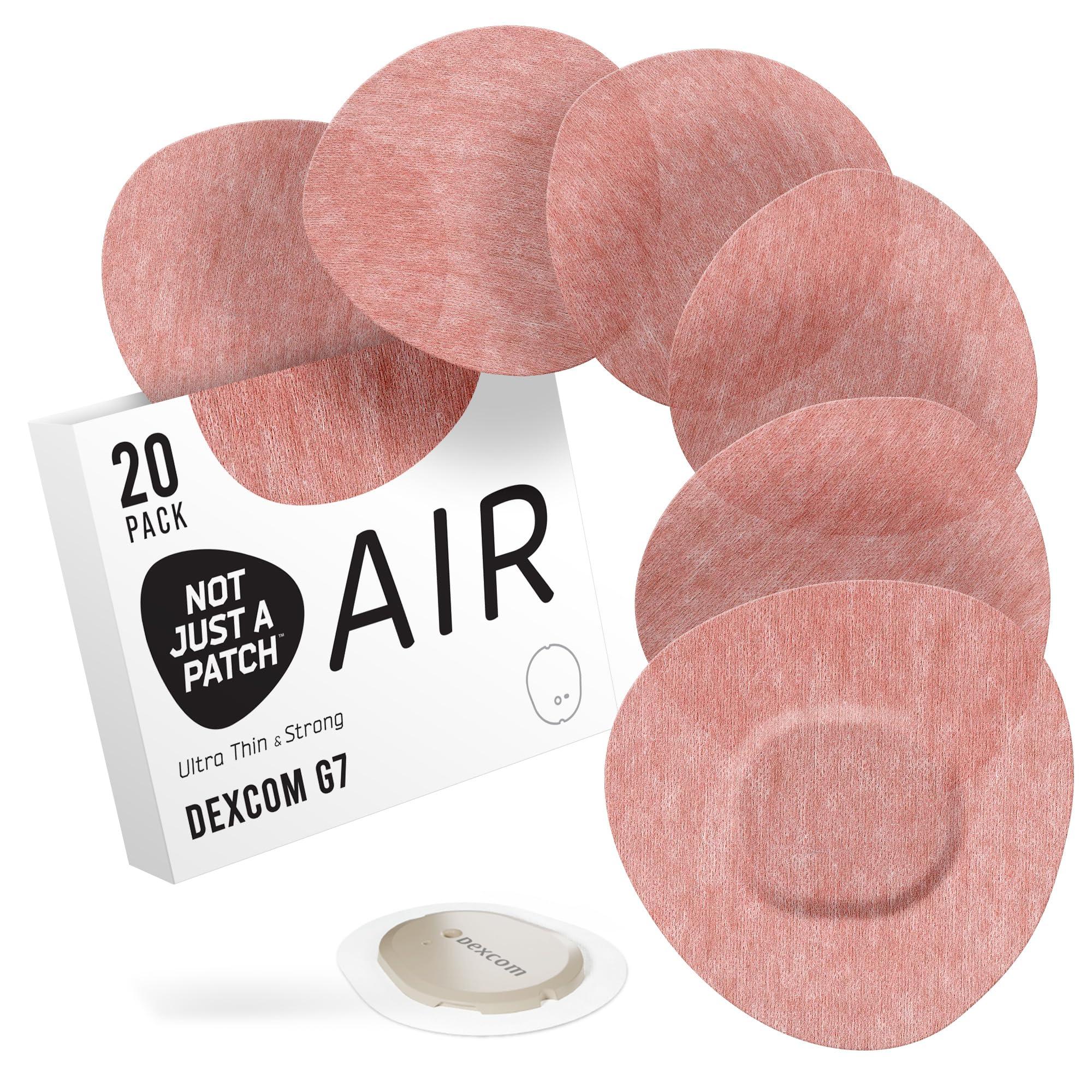 NOT JUST A PATCH Not Just A Patch Air Dexcom G7 Adhesive Patches (20 Pack) - Strong and Light Stelo CGM & Dexcom G7 Over Patches with Ultra-Hold 14 Day Adhesion, Durable Sensor Covers - Brown