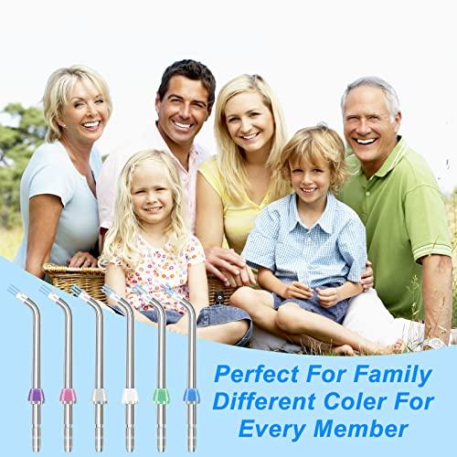 IIYL Flosser Replacement Tips for Waterpik Water Flosser,Plaque Seeker Replacement Tips Compatible with Waterpik Water Flossers and Other Brand Oral Irrigators, Plaque Remove Brisles Tips(6-Pack)