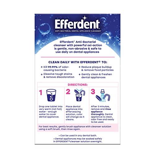 efferdent Efferdent Retainer Cleaning Tablets, Denture Cleanser Tablets for Dental Appliances, Complete Clean, 126 Tablets
