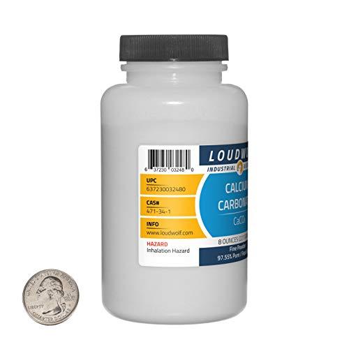 Loudwolf Calcium Carbonate / 8 Ounce Bottle / 97+% Pure Food Grade/Fine Powder