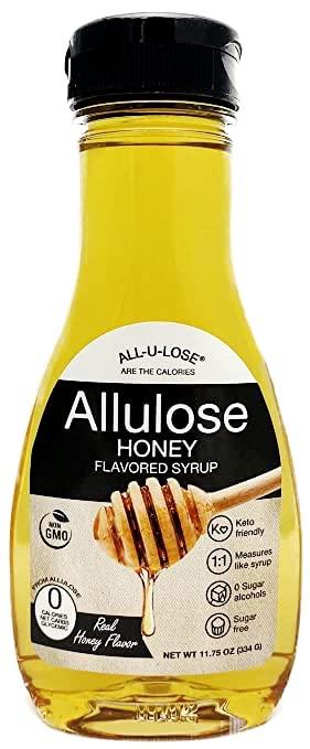 All-u-Lose Maple & Honey (Mixed Pack 2 ea 11.75 oz). All-u-Lose Natural Rare Sugar Sweeteners, Non-GMO Allulose, Honey made with Allulose and Monkfruit