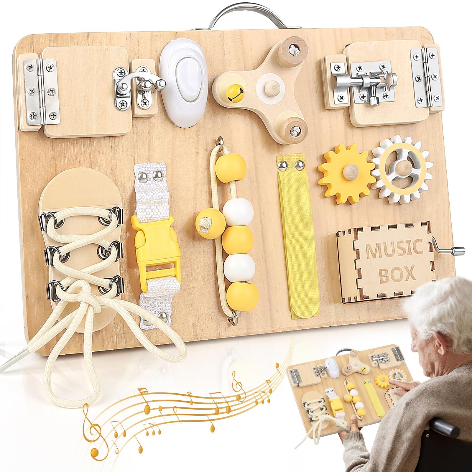Joyreal Joyreal Fidget Busy Board for Adults with Dementia,Engaging Alzheimers Products & Dementia Activities for Seniors,Assistance Products Elderly Patients - Gift Toys for People with Alzheimers