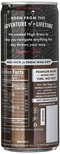 High Brew Coffee High Brew Coffee, Cold Brew, Dairy Free Black & Bold, 8 Fl Oz