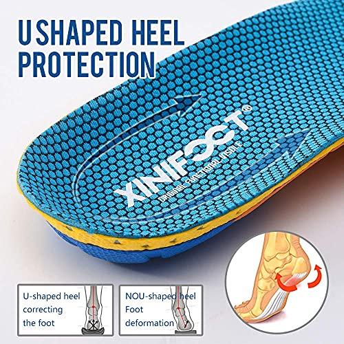 XINIFOOT XINIFOOT 2 Pairs Professional Plantar Fasciitis Shoe Insoles Running Insoles High Elastic Cushioning Inserts for Foot Relief, Shock Absorption Breathable Sports Feet Insoles for Women