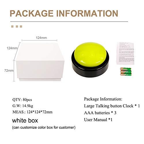 Cover Large Talking Clock for Visually impaired- Telling Time, Date and Week of Day, Perfect for The Blind, Elderly or Visually impaired-Upgrade Version (Green+Black) (Green+Black)