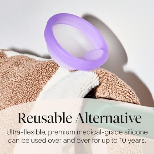 Cora Cora Menstrual Disc | Reusable Period Disc | Wear Up to 12-Hours | Sustainable Alternative to Tampons/Pads | for Light/Heavy Flows | Leak Proof | Medical Grade Silicone | Eco-Friendly Feminine Hygiene