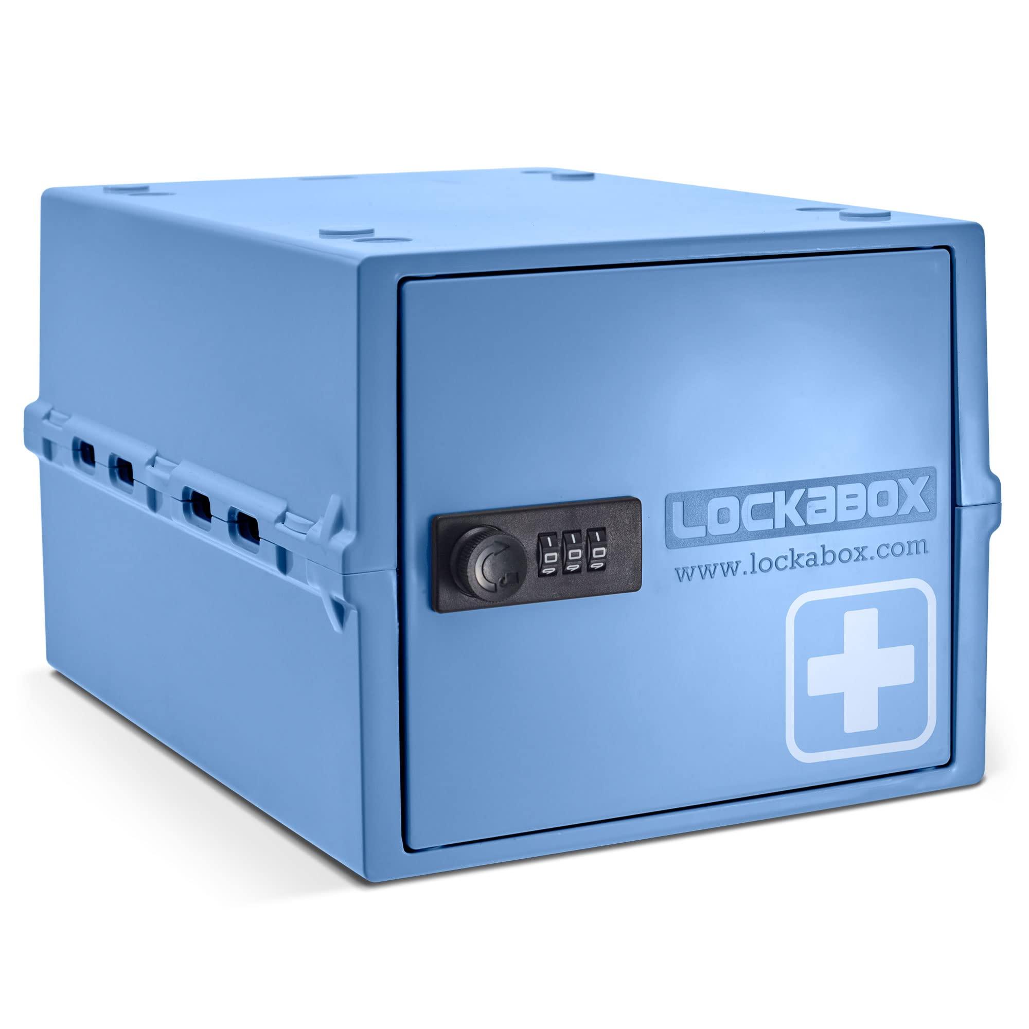Lockabox Lockabox One Medi Blue & Crystal Bundle | Lockable Medicine Boxes