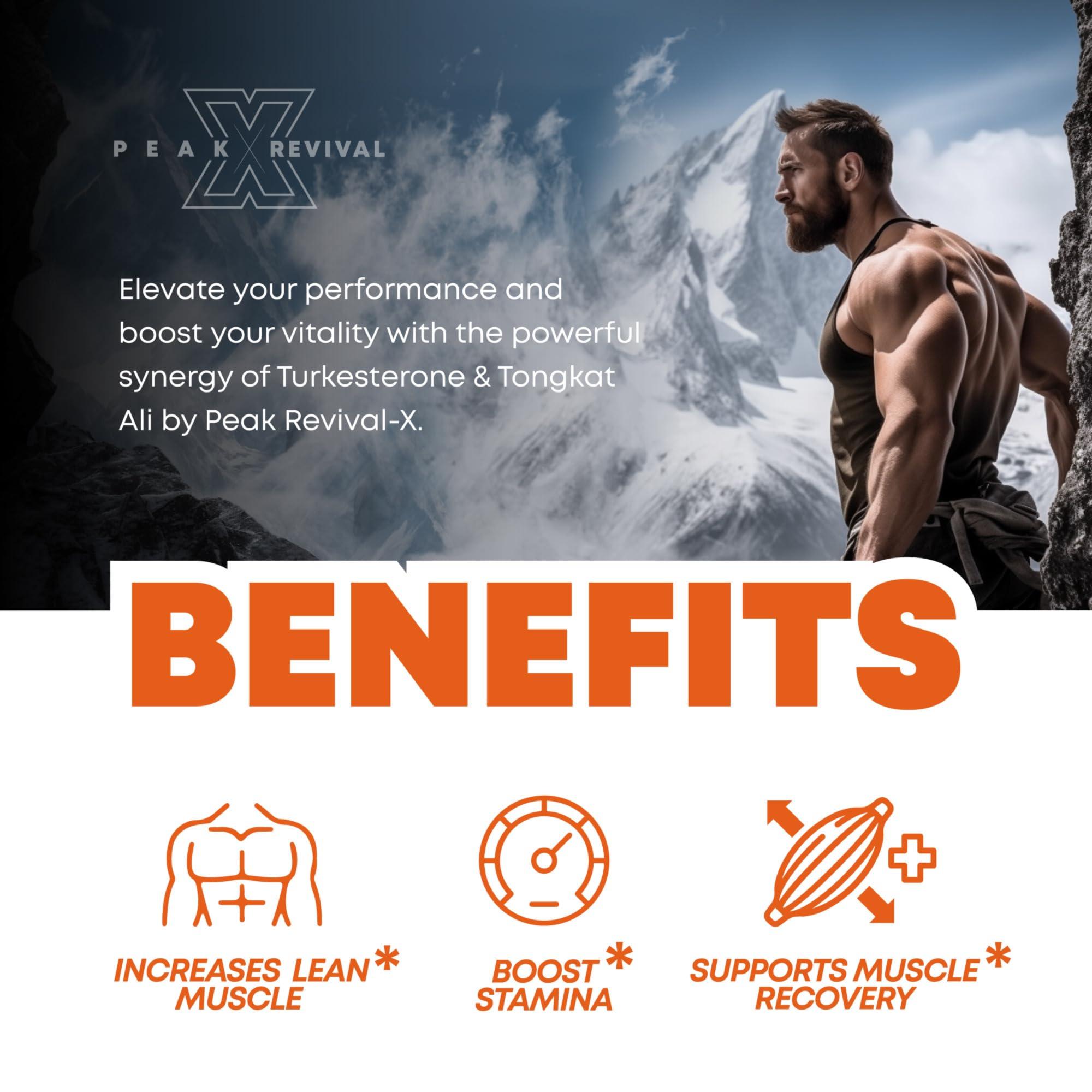 Peak Revival-X Peak Revival-X TUDCA+ Fadogia Agrestis+ Turkesterone & Tongkat Ali Fadogia Agrestis Potent Extract to Increase Energy, Digestive Health, Inflammation, Lean Muscle Growth & Recovery (60 Capsules)
