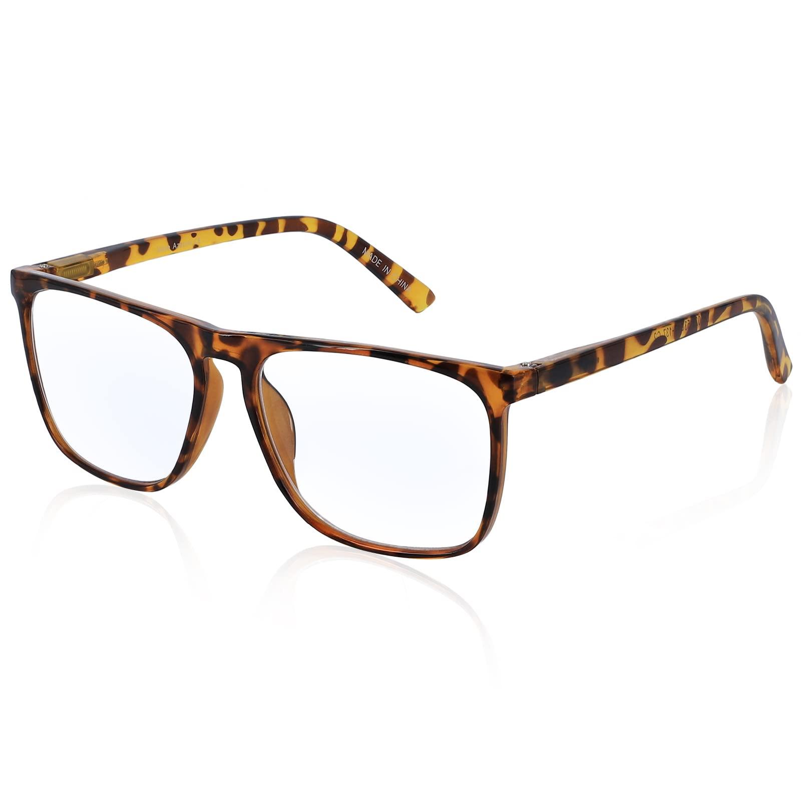 MARE AZZURO MARE AZZURO Men's Oversized Reading Glasses 1.75 Big Square Readers for Large Head 1.00 1.25 1.50 1.75 2.00 2.25 2.50 2.75 3.00 3.50 4.00 5.00 6.00 (Tortoise, 175)