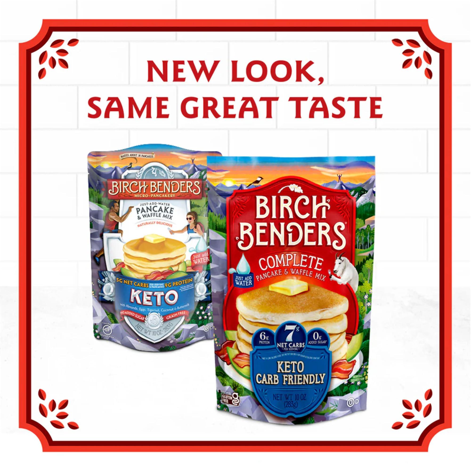 Birch Benders Keto Pancake & Waffle Mix by Birch Benders, High Protein, Gluten-free, Keto-Friendly, 10 oz (Pack of 6)