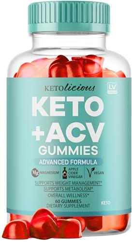 LIVORKA Ketolicious Keto ACV Gummies Advanced Formula, Ketolicious Gummies, 60 Gummies for 1 Month