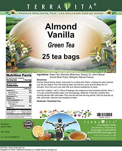 TerraVita Almond Vanilla Green Tea (25 tea bags, ZIN: 537552)