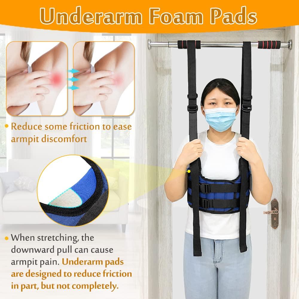Mybow Mybow Back Stretcher Lumbar Traction Device Spine Decompression Belt for Pain Relief Stretcher Spinal Back Belt Portable Thoracic Spinal Decompression Harness Stretching Device (M)