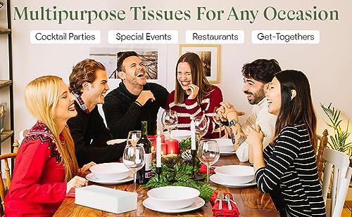 Nechtik 100 Disposable Linen Feel Guest Towels - Paper Hand Towels for Bathroom - Cloth Like White Paper Towel - Cocktail Hand Napkins - Highly Absorbent, Soft Fancy Guest Hand Towels 12\" X 17\" (Pack Of 100)