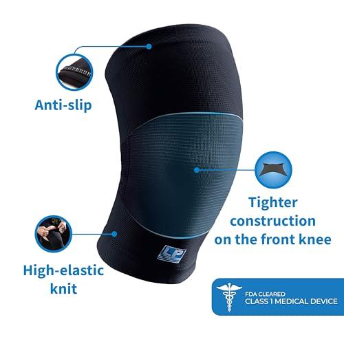 LP SUPPORT LP 647 Knee Brace For Arthritis Pain, Knee Pain Relief, Injury Recovery - Knee Sleeve For Weightlifting, Basketball, Hiking, Biking, Running, For Men Women (Blue, S, 1pcs)