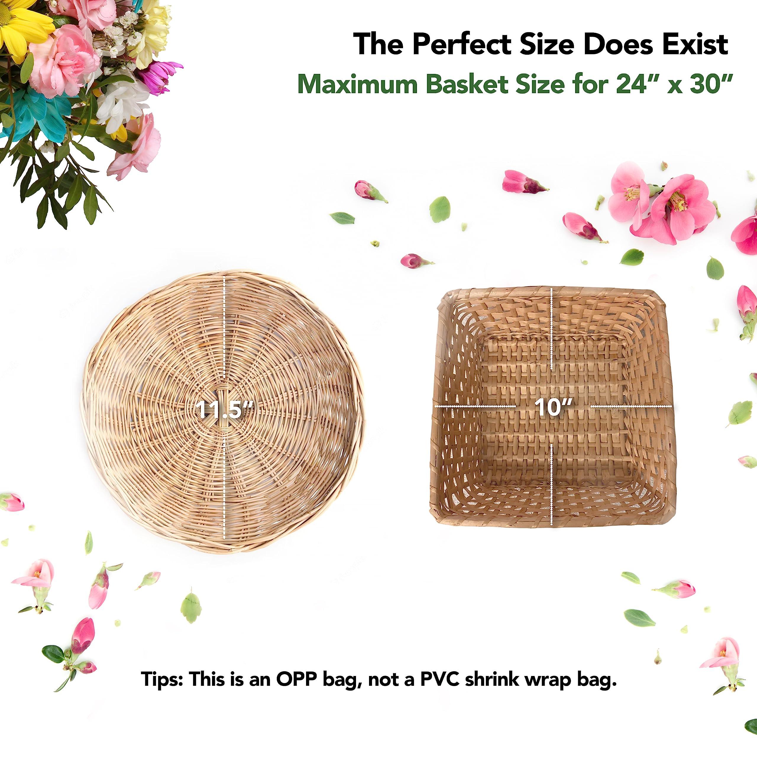 Seal Fresh Seal Fresh Extra Large Cellophane Bags 24\" x 30\" (12 Count) Clear Basket Wrapping Bags, Cellophane Gift Bags, Clear Gift Bags, Cellophane Bag, Basket Bags, Plastic Bags, Cellophane Wrap