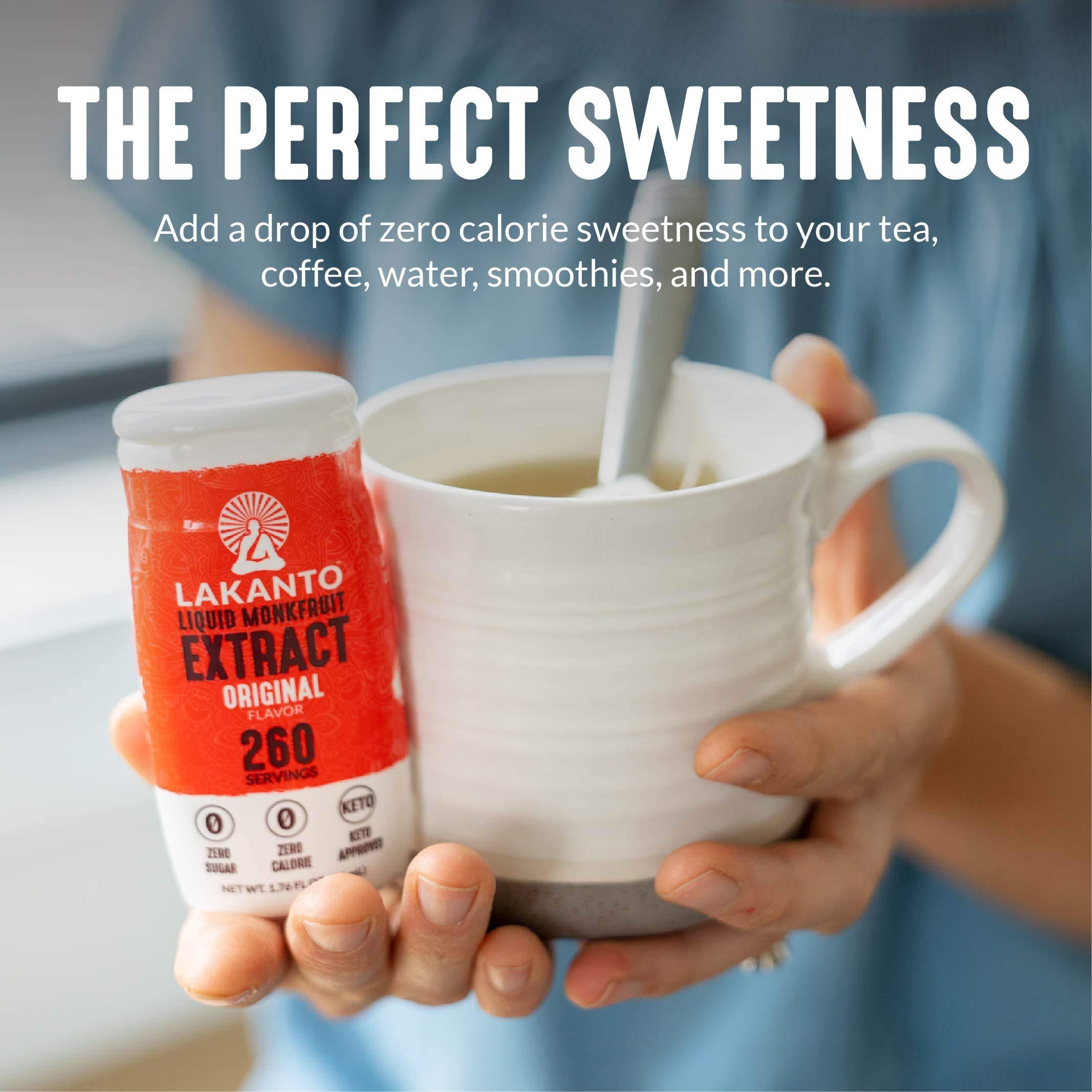 Lakanto Lakanto Liquid Monkfruit Extract Drops - Zero Calorie, Zero Sugar, Keto Drink Sweetener, Sugar Substitute, On the Go, Tea, Coffee, Water, Smoothies, Other Drinks (Original - 1.76 Fl Oz - Pack of 2)
