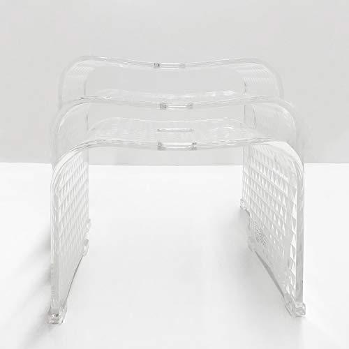 (Senko) Senko 87692 Triangle Bath Chair, Bath Chair, Height Approx. 13.8 inches (35 cm), White, Approx. W 16.9 x D 10.2 x H 13.8 inches (43 x 26 x 35 cm)