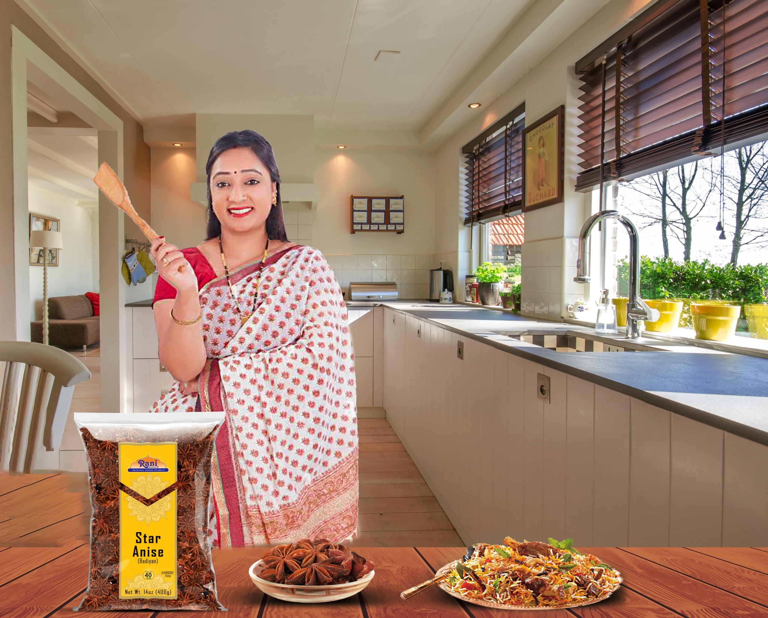 Rani Brand Authentic Indian Products Rani Star Anise Seeds, Whole Pods (Badian Khatai) Spice 14oz (400g) ~ All Natural | Gluten Friendly | NON-GMO | Kosher | Vegan | Indian Origin