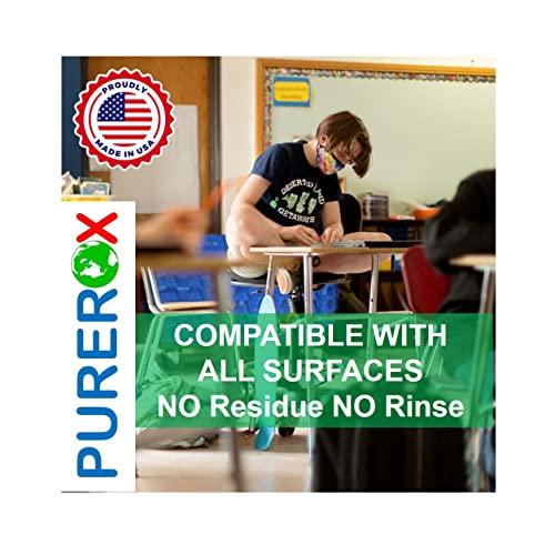 PUREROX PUREROX disinfectant (2x32oz, 1 gallon) Eliminate 99.9999% viruses, Norovirus, HIV, MRSA and fungi Hypochlorous Technology. Hospital Grade. Use Anywhere. No residue. Good All Surfaces