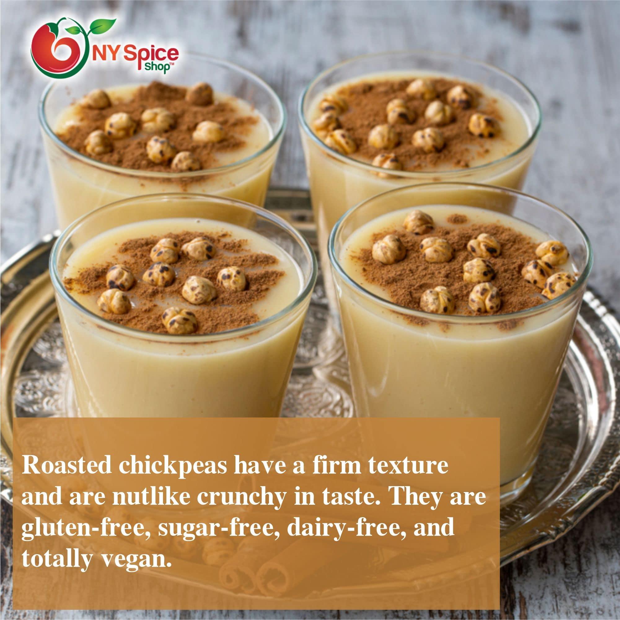 NY Spice Shop NY Spice Shop Yellow Double Roasted Chickpeas - 1 Pound Crispy Crunchy Dried Chickpeas Roasted - Bulk Healthy Snacks