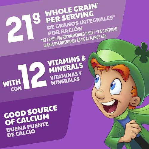 Lucky Charms Lucky Charms Berry Swirl Breakfast Cereal with Marshmallows, Kids Breakfast Cereal, Made with Whole Grain, 10.9 oz (Pack of 2)