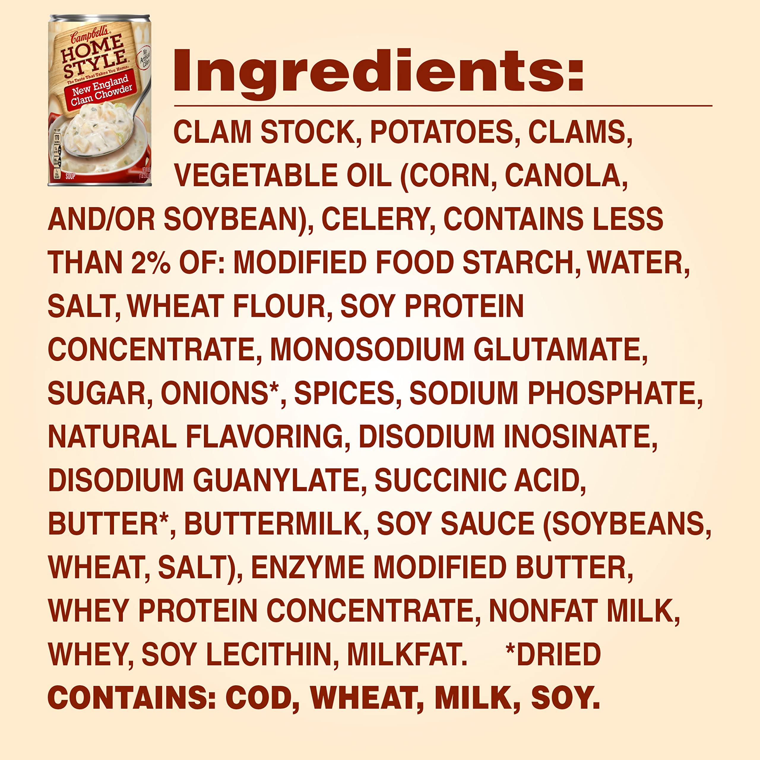 Campbell's Campbell's Homestyle New England Clam Chowder, 18.8 oz. (Pack of 12)