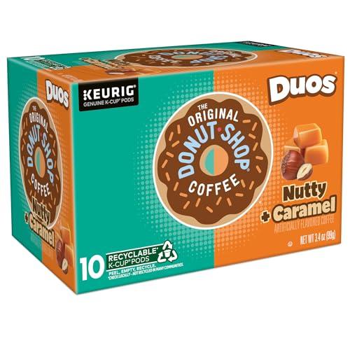 The Original Donut Shop The Original Donut Shop Duos Nutty + Caramel Coffee, Keurig Single Serve K-Cup Pods, Light Roast Coffee, 60 Count, (6 Packs of 10)