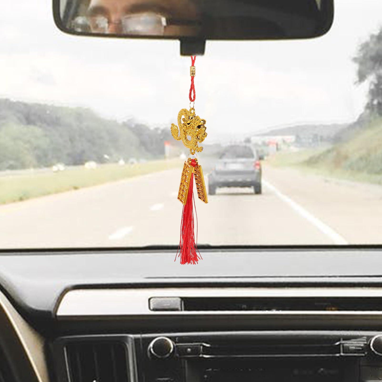 Cabilock 10pcs Good Luck Charms Chinese Style Chinese Chinese red Knot Chinese Decor car Accessories Lucky Knot Lucky New Year Ornaments Christmas Dragon Decor Ornament Rearview Mirror