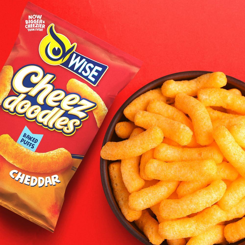 Wise Wise: Puffed Cheez Doodles Made With Real Cheese Corn Snacks, 9.5 Oz
