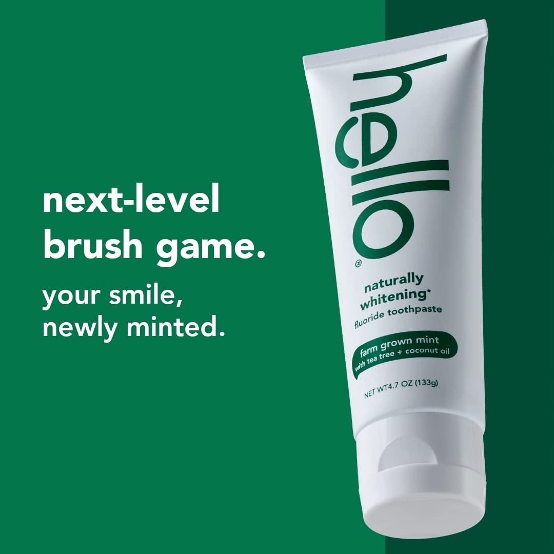 hello Hello Naturally Whitening Fluoride Toothpaste, Natural Peppermint Flavor & Antiplaque Toothpaste, Fluoride Free for Teeth Whitening with Natural Peppermint Flavor