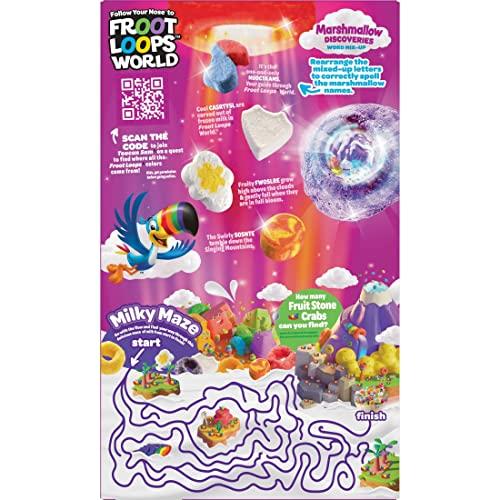 Froot Loops Froot Loops Breakfast Cereal with Marshmallows, Fruit Flavored, Breakfast Snacks, Family Size, Original with Marshmallows, 17.7oz Box