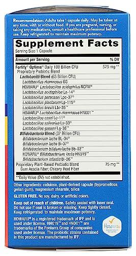 Nature's Way Nature's Way Natures Way Fortify Optima Daily Probiotic, 100 Billion, 15 Strains, Prebiotic, 30 Capsules, 30 Count