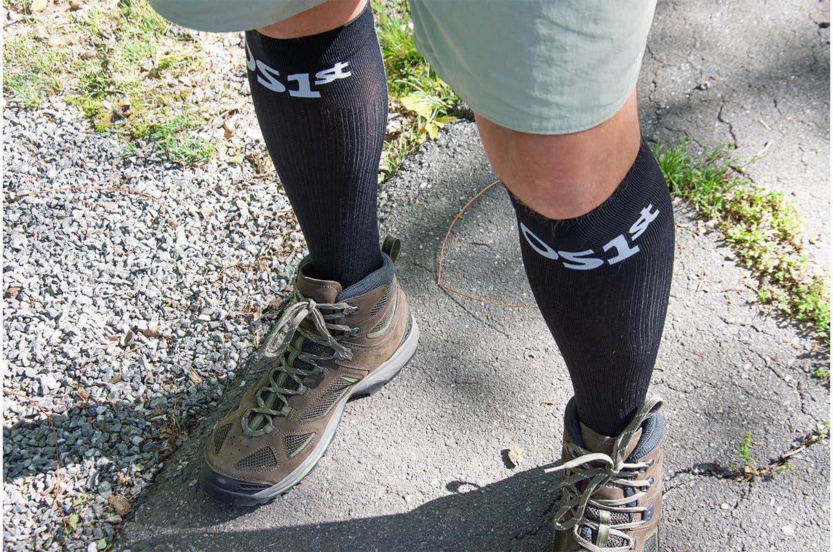 OS1st OS1st FS4 Compression Bracing Plantar Fasciitis Socks relives heel pain, improves circulation and overal foot health (US, Alpha, Large, Regular, Regular, Steel Blue)