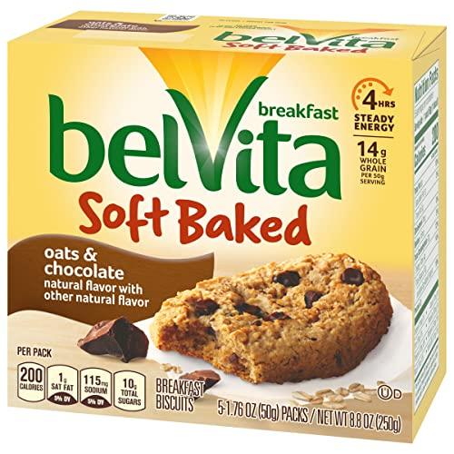 Belvita belVita Soft Baked Oats & Chocolate Breakfast Biscuits, 5 Packs (1 Biscuit Per Pack)