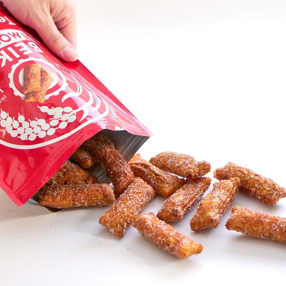 BEIKA MOCHI [Beika Mochi] Teriyaki Flavor Japanese Rice Mochi Snack | Zarame Style | Vegan | Made with 100% Japanese Rice, Soy Sauce and Sugar (194g)