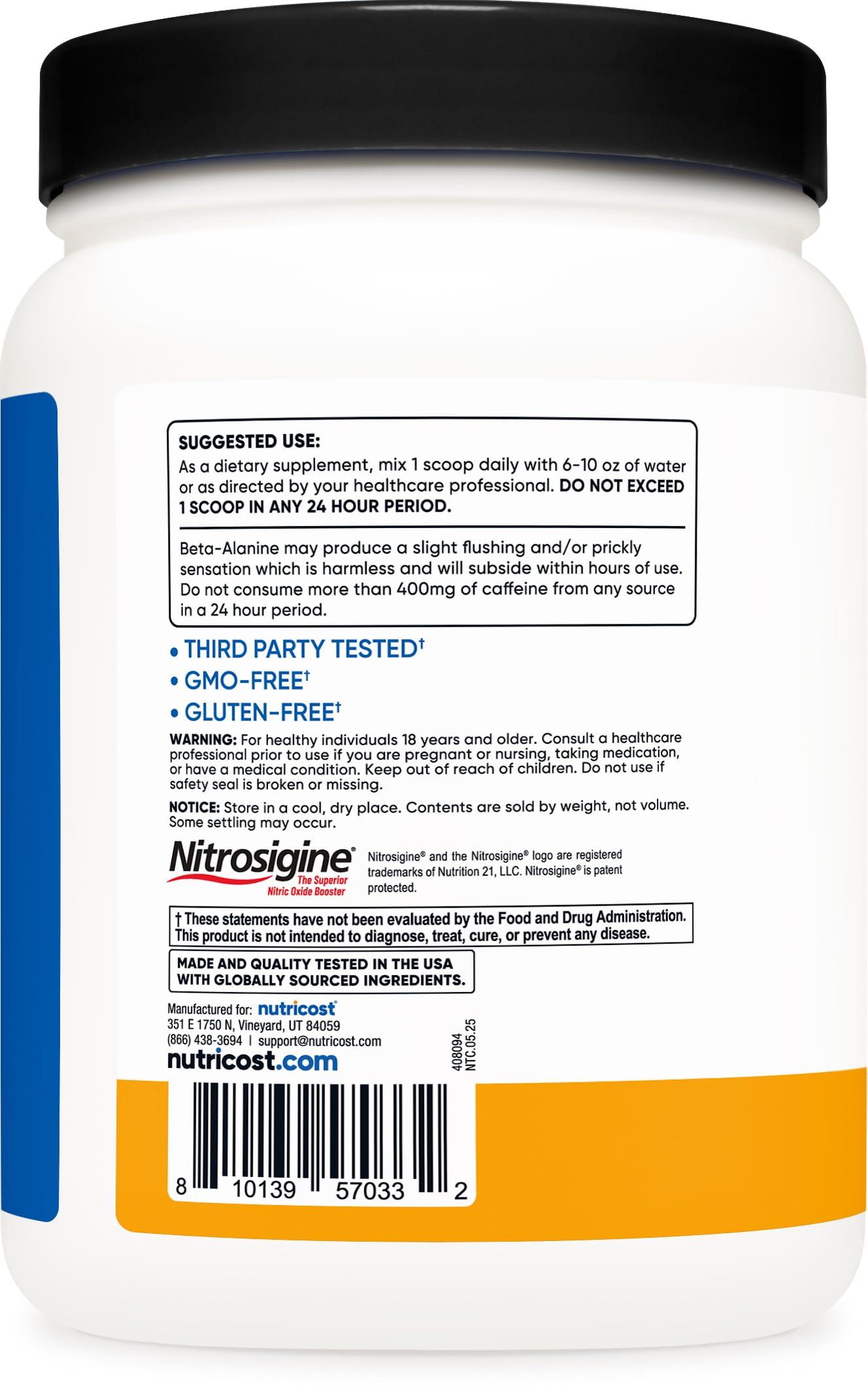 Nutricost Nutricost Pre-Workout Complex Powder (60 Servings, Peach Mango) - Pre-Workout Supplement with Beta-Alanine, Taurine & Amino Acids