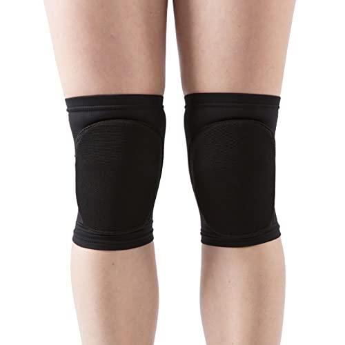 DANCEYOU DANCEYOU Dance Knee Pads Hard Sponge Volleyball Knee Brace for Big Kid Teen Adults Football Pole Dancer Workout Knee Protector, Black, XL