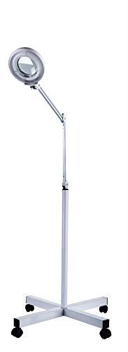 Salon Style Salon Style LED Magnifying Glass Floor Lamp - 4 Wheel Rolling Base Reading Magnifier Light with Gooseneck - for Professional Tasks and Crafts