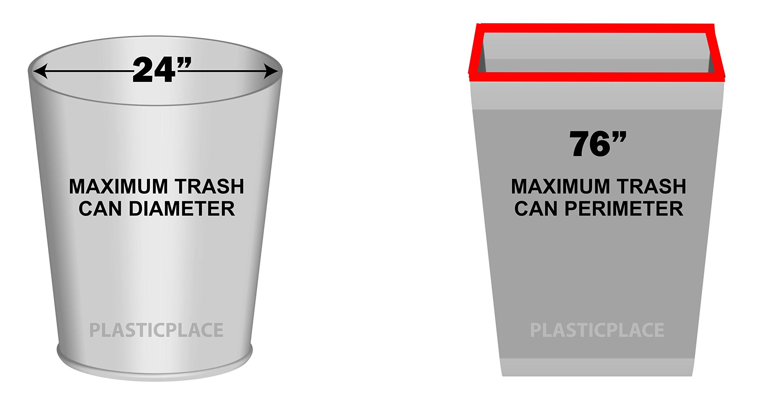 PlasticPlace Plasticplace 56 gallon Trash Bags  1.5 Mil  Black Heavy Duty Garbage Can Liners  38 x 58 | 50 Count (Pack of 1)