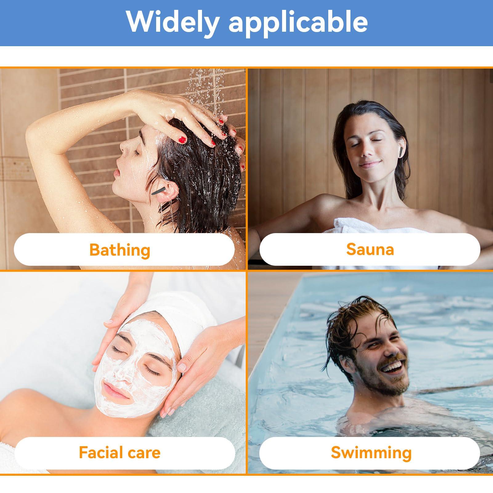 HERCHR HERCHR Swimming Ear Plugs, Waterproof Silicone Swimming Earplugs with Case Package for Swimming Showering Bathing Surfing