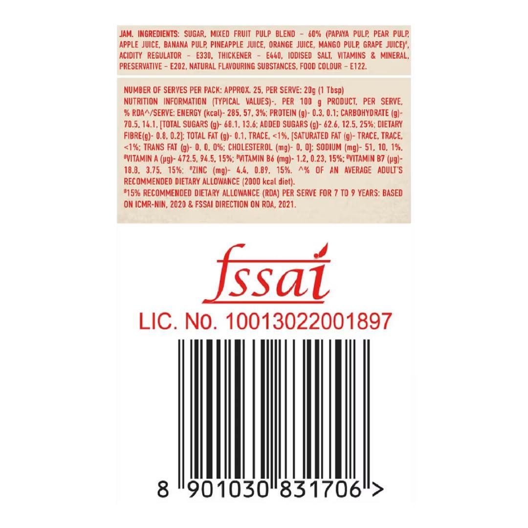 Kissan Mixed Fruit Kissan Mix Fruit Jam, 500g Jar