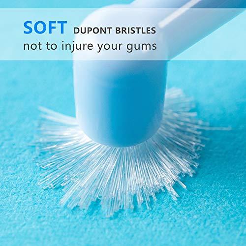 LOVEWEE 6 Pcs Tufted Toothbrush Interspace Brush End-tuft Tapered Toothbrush Soft Trim Toothbrush Wisdom Gap Toothbrush for Orthodontic Braces Bridges Line and Detail Cleaning