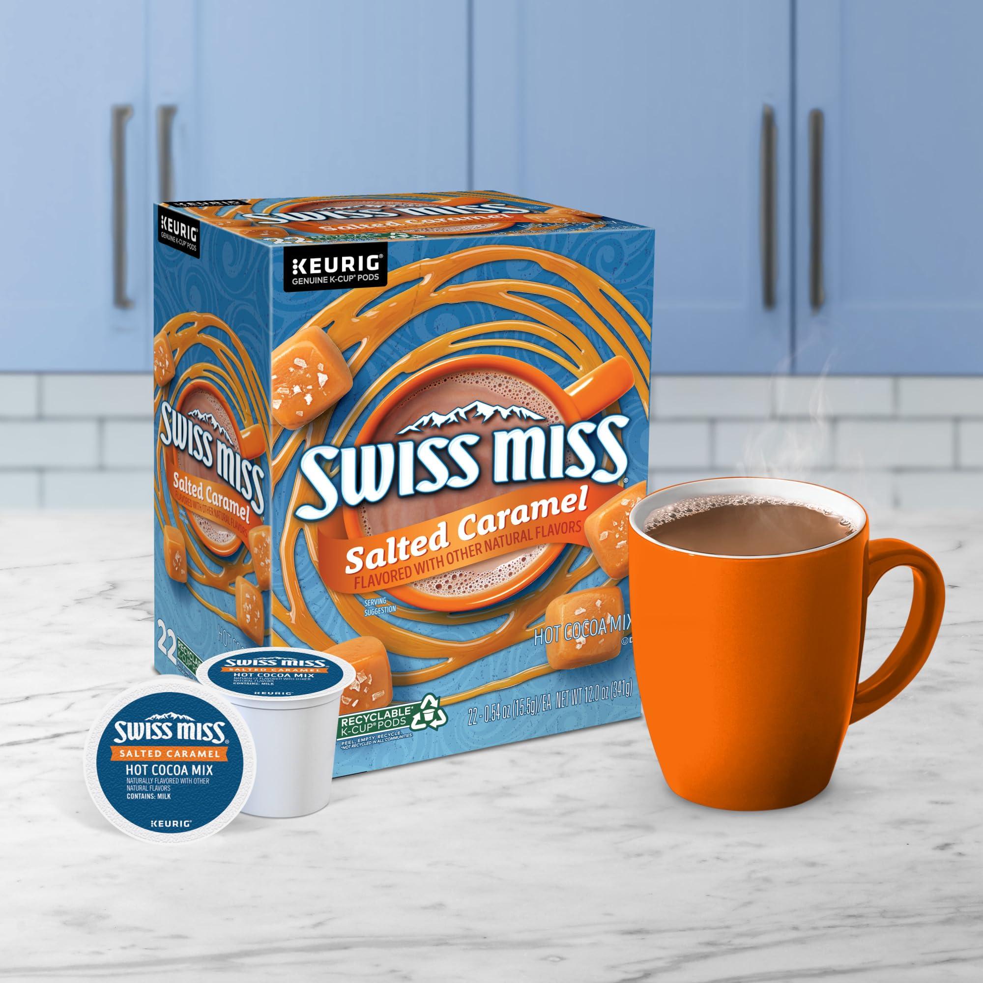 Swiss Miss Swiss Miss Salted Caramel Hot Cocoa, Keurig Single Serve K-Cup Pods, 22 Count (Packs of 4)